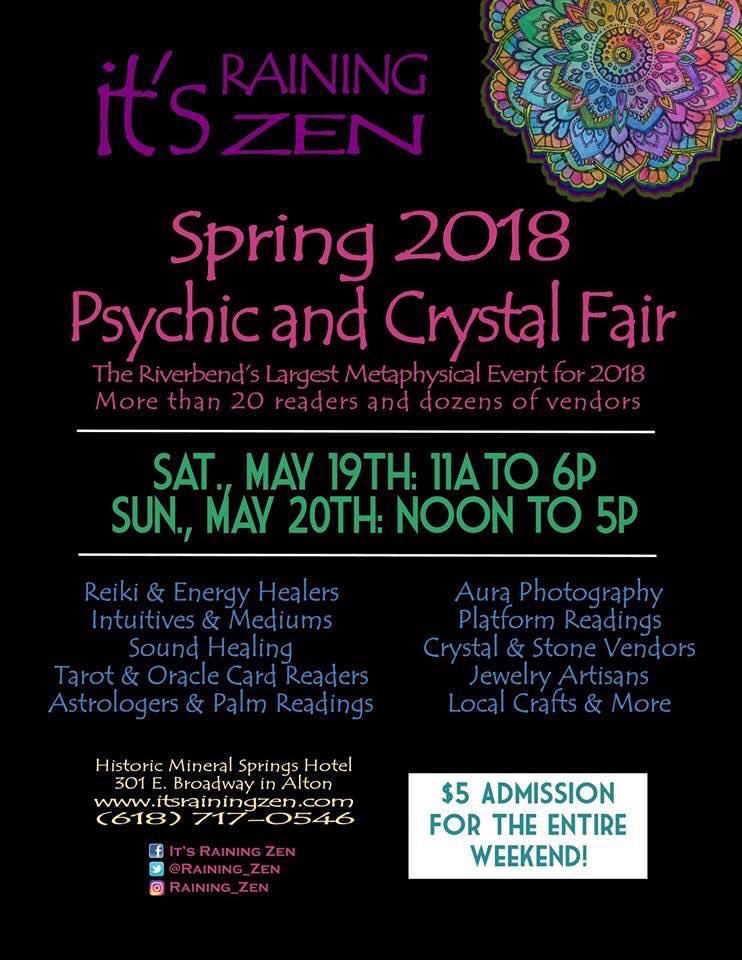 JGordonBramer's tweet photo. I’m doing readings here today and tomorrow #itsrainingzen #psychic #crystals https://t.co/rPGC7FhEP2