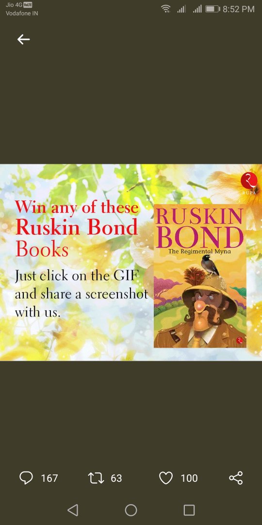  Happy birthday Ruskin Bond! 
