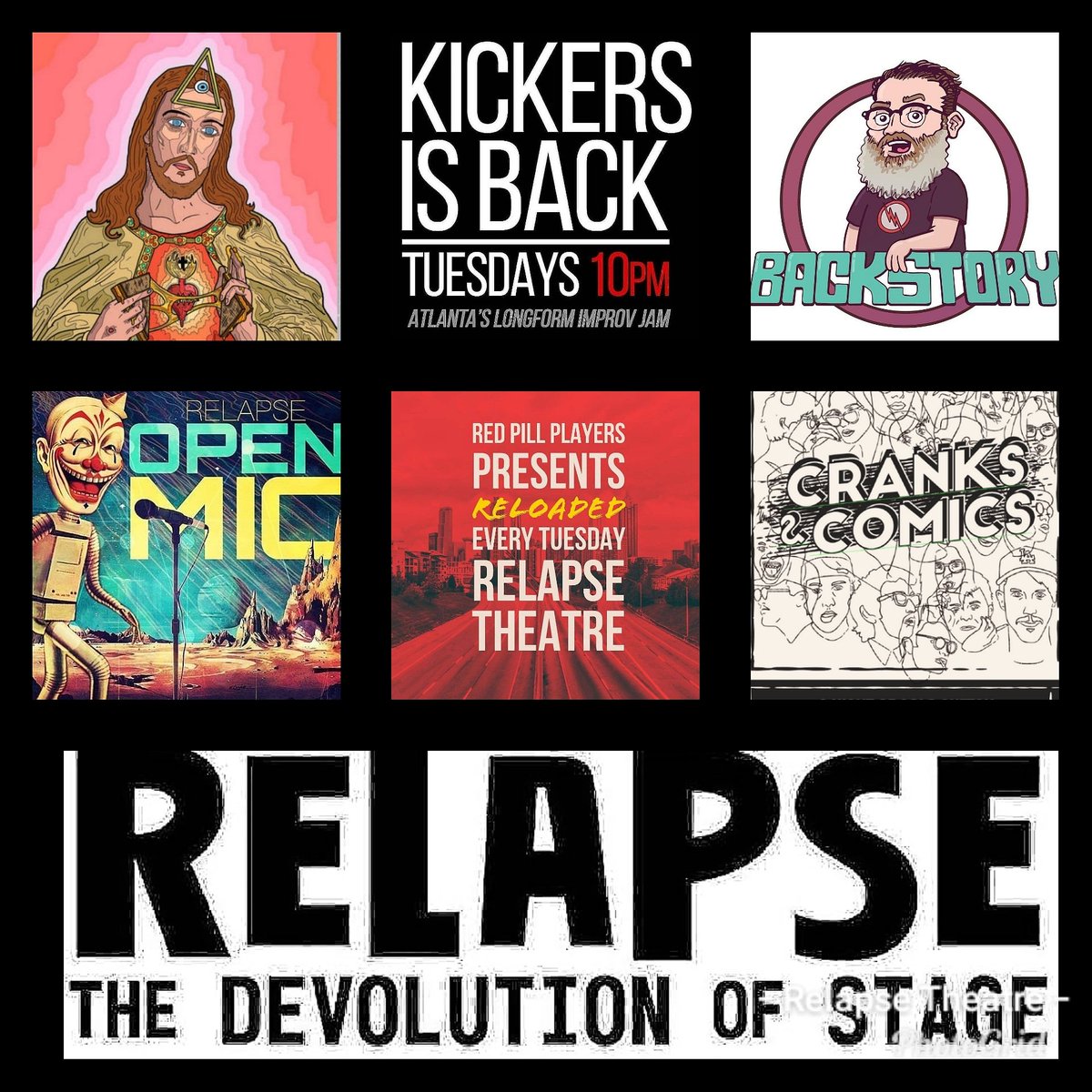 relapsecomedy's tweet image. Make your Memorial weekend plans with us! Click the link in the bio for tickets today! #RelapseTheatre home of #improv #standupcomedy #ATLComedy #comedy