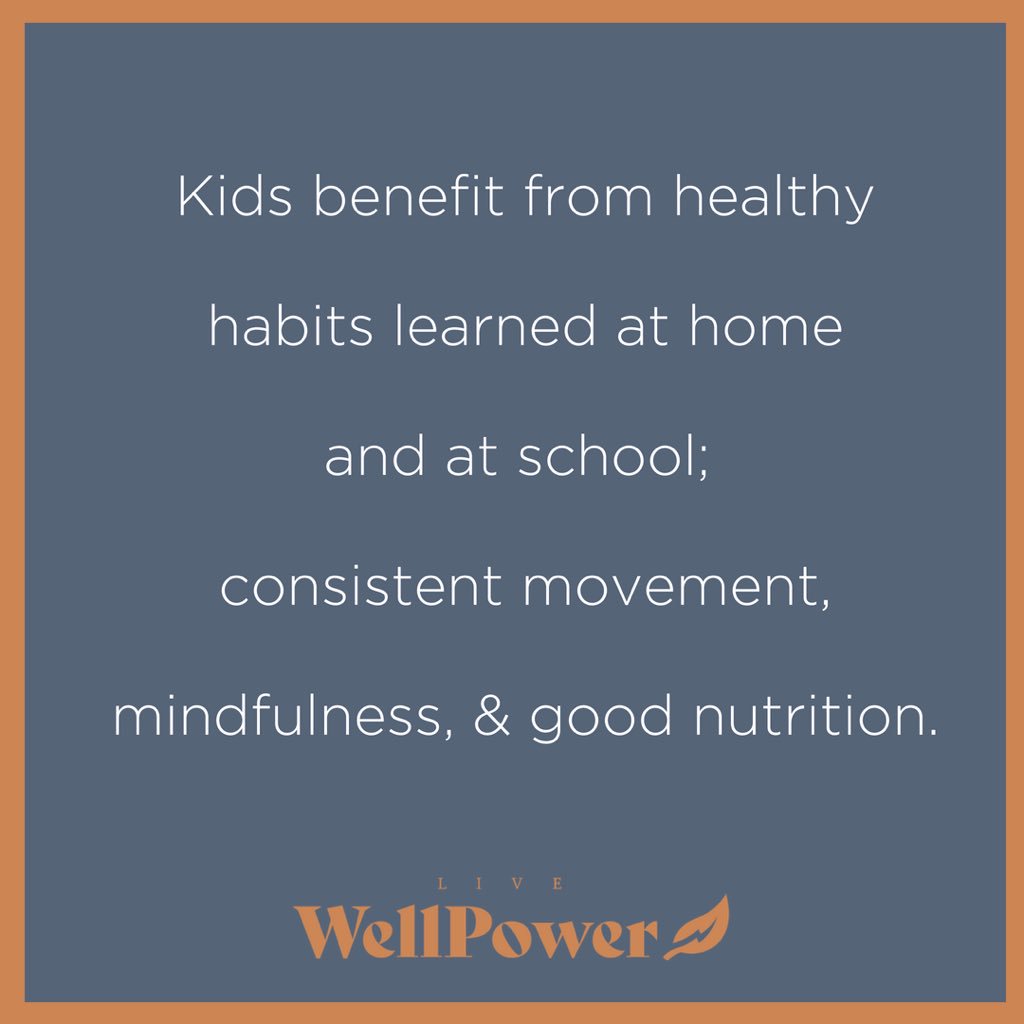 LiveWellPower's tweet photo. Practice what you preach, both at home and in school. Kids will learn healthy habits and live a life filled with #physicalliteracy.
https://t.co/ksd7qEYXwx

#healthykids #healthandwellness #healthyfamilies #livewell #wellpower #bodypower #foodpower #mindpower https://t.co/JSFWkHJAmI