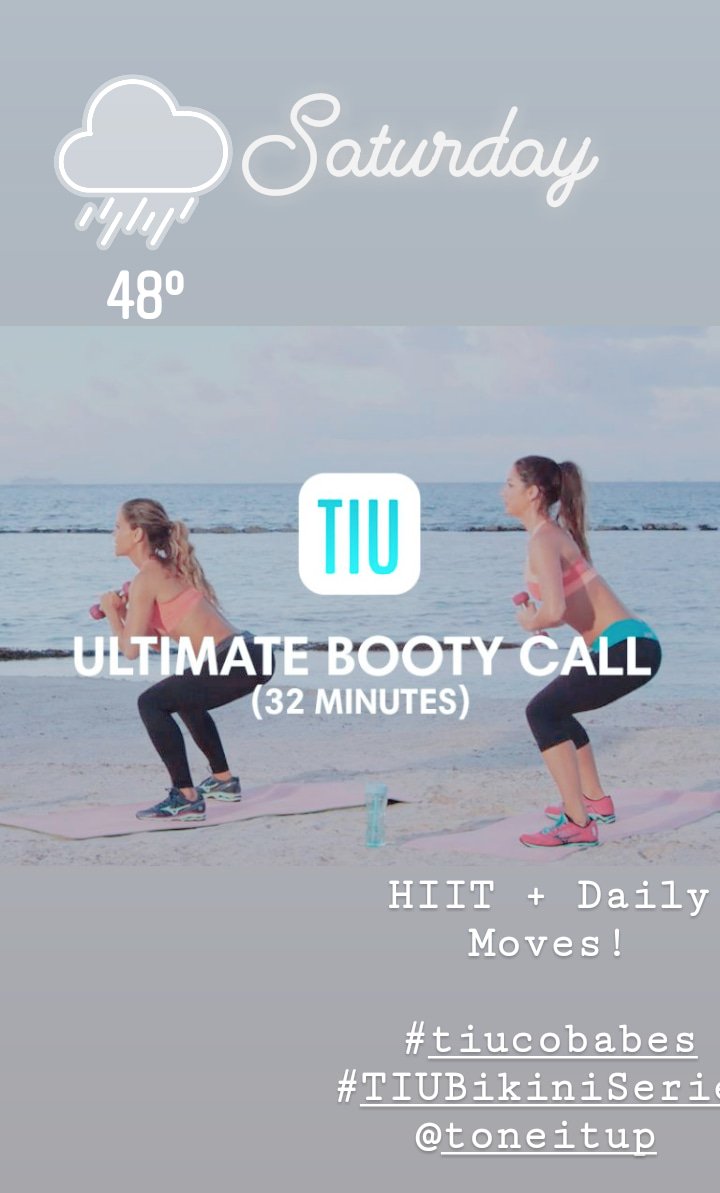 lmaveTIU's tweet photo. Workout ✔ ! Enjoying my rainy morning with a 📖 + ☕ #TIUteam #TIUBikiniSeries @ToneItUp https://t.co/dW6b8dwQt5