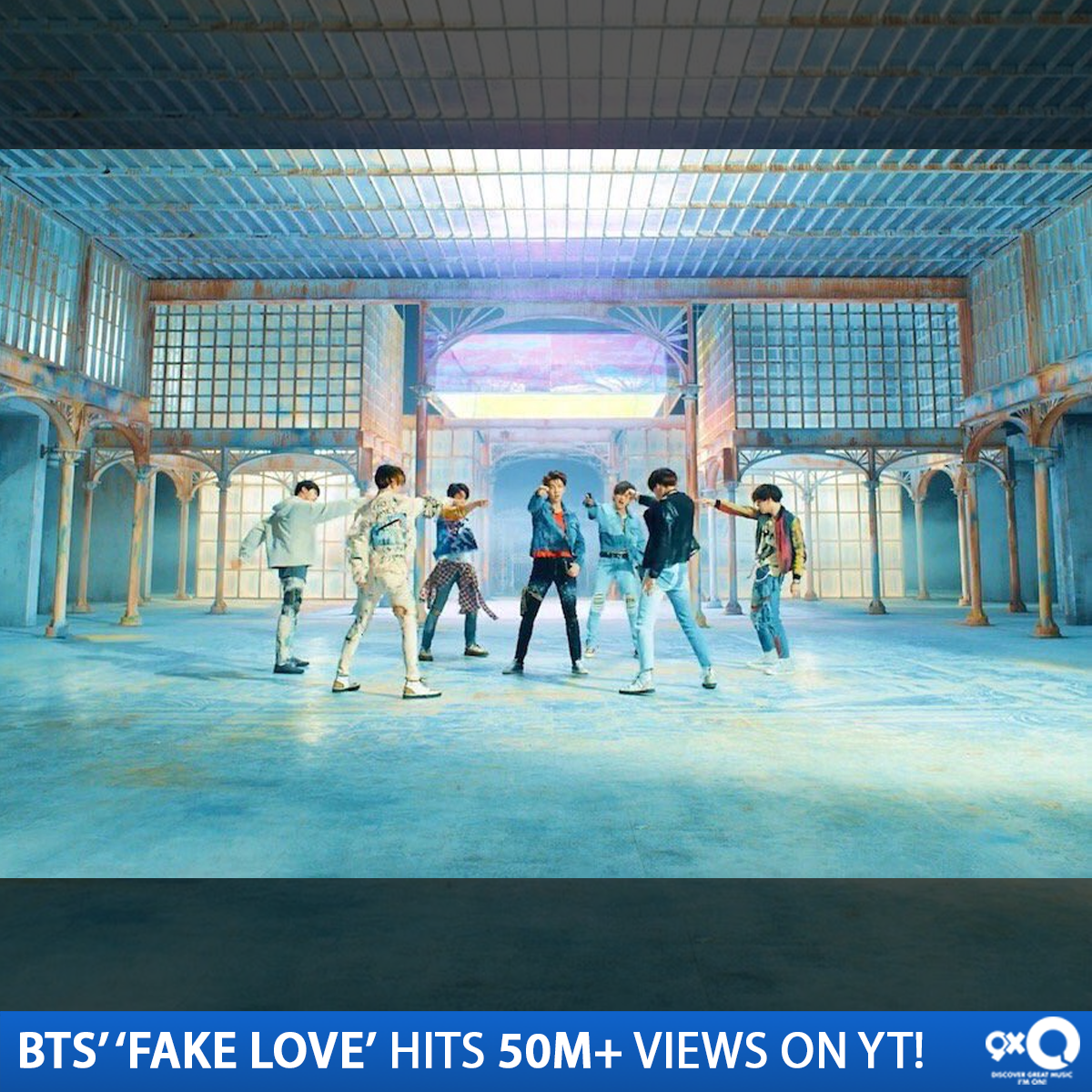 9XOIndia's tweet photo. The music video for BTS' '#FakeLove' has reached +50 MILLION views on Youtube! 👍
It's also the 2nd Most Viewed YT video in 24 hours with 40.9 M views in a day.
RT if you're one among the 50 Million Views! 
#FakeLoveFriday https://t.co/5kncUQupuE