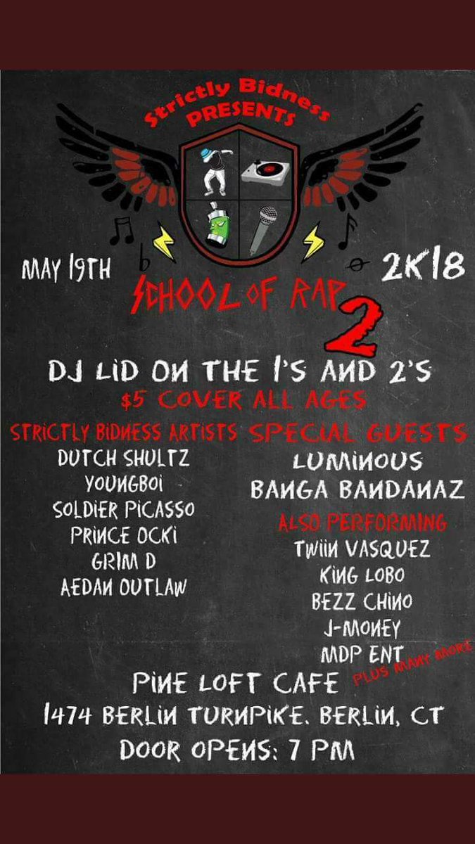 soldierpicasso's tweet photo. MAKE SURE U IN THE BUILDING!!
@StriclyBPromo @S_B_Management @M_XCT @jpdafranchise @Swooopnation
@SMASH_N_SCRAPE @ILLnigma2014 @DayyMusic
@Strictlybiz860
#LegacyEnt #StrictlyBidness #SwooopNation #ConnecticutRap #NoRatZone #WeLiiiive2Nite
#URIJAH #WORK #FOCUSED #NoMoreGames https://t.co/x6526vijvG