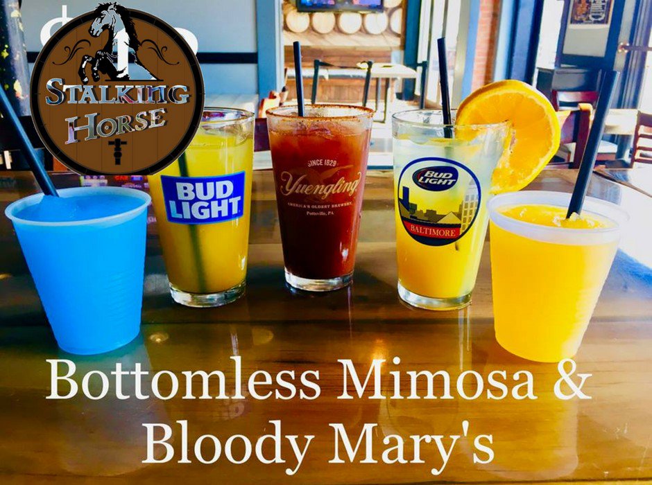 We still have our $13 Bottomless Mimosas &amp; Bloody Mary's all day BUT now we also have 2 for 1 from 3-8 p.m.! Catch some the Orioles game with us and enjoy some crushes!
