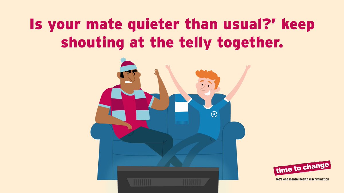 Half time, full time, any time - if your mate's experiencing a mental health problem, don't be afraid to talk about it.