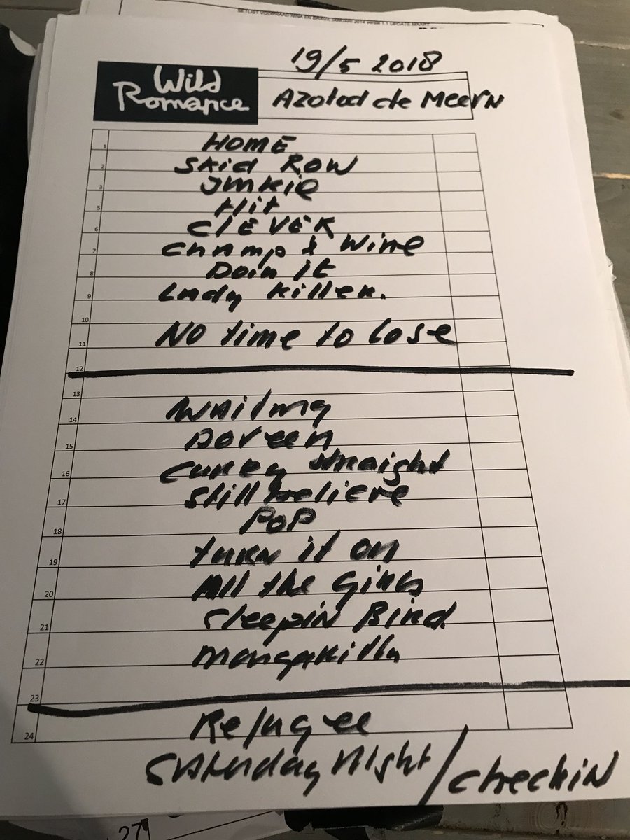TheWildRomance's tweet photo. #Azotod de Meern! Vanavond! Dit wordt de setlist! #wildromance https://t.co/KinMxXPIxE