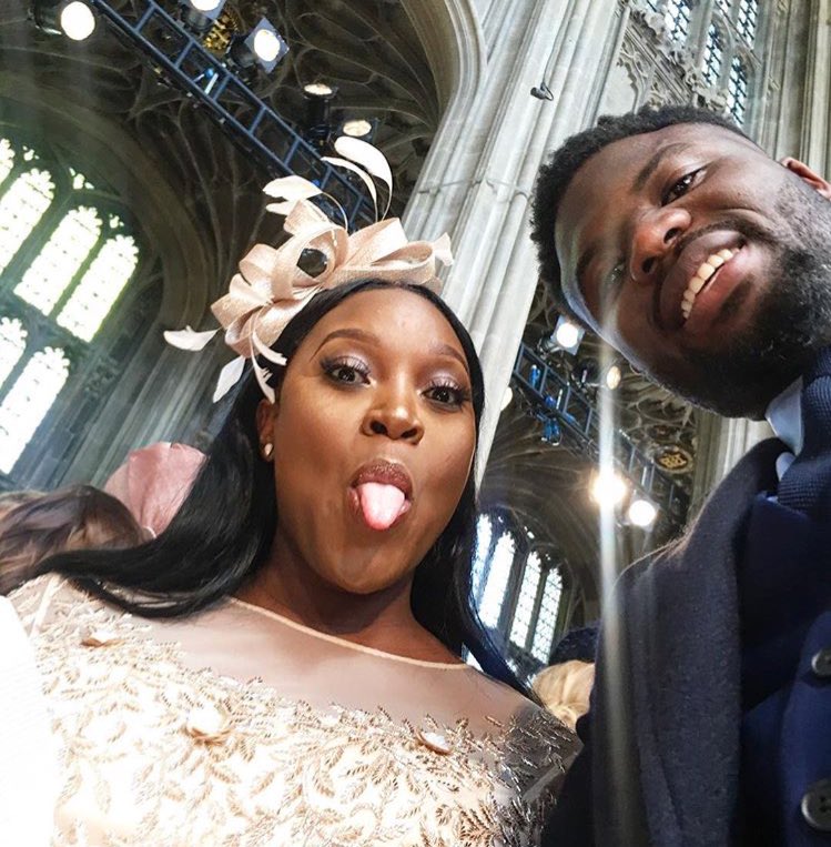 KarlLokko's tweet photo. A SELFIE WITH MY RIB🌹

My bro Harry is realer than most! He knew there was potential for blow back inviting 'council estate royalty' 👀👑🔫 to his big day and he still sent the envelope to Brixton! #sw9 🙏🏽

#royalwedding https://t.co/WDK0kJ4JEb