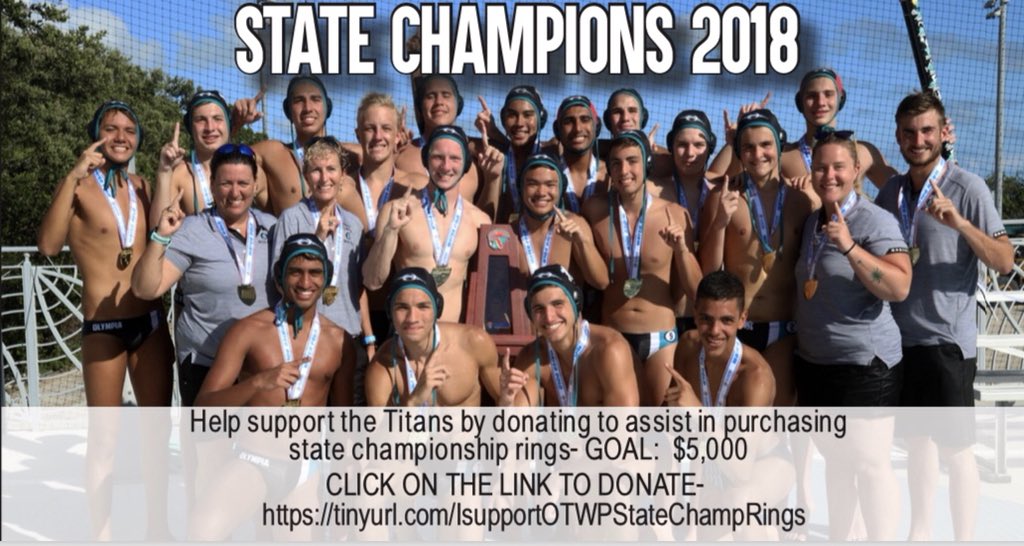OHSSportsTeams's tweet photo. We are seeking donations to help water polo pay for state championship rings! We would love your support 👍🏻⚡️🤽🏼‍♂️ @OlympiaH2Opolo  https://t.co/c7Buv8rhLL https://t.co/JQhC9Hddct