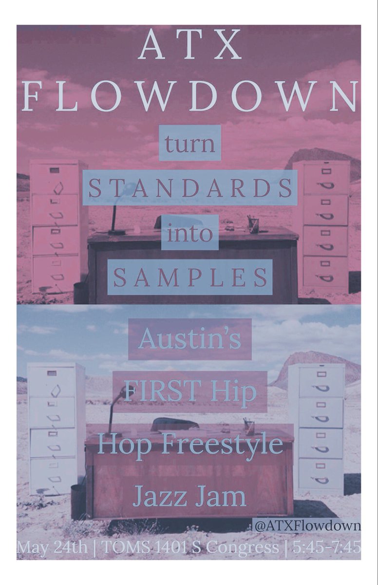 ATXFlowdown's tweet photo. Come vibe with us
.
.
.
.
.
.
#atxhiphop #hiphop #do512 #kutx #512hiphop #austinmusic #atxrapscene #atxhiphopscene #austinhiphopscene #jazzjam #openmic #atxopenmic #512opeic #austinjazz #atxscratchhouse #austinhiphop https://t.co/DZaNlMhH85