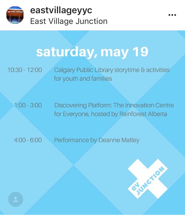 Springtime and the living is EV! <a href="/EastVillageYYC/">East Village</a> #evjunction is now open again for the season <a href="/jondaymusic/">Jon Day</a> and I are playing at 4pm Shops, Food and of course Music #evliving #calgary