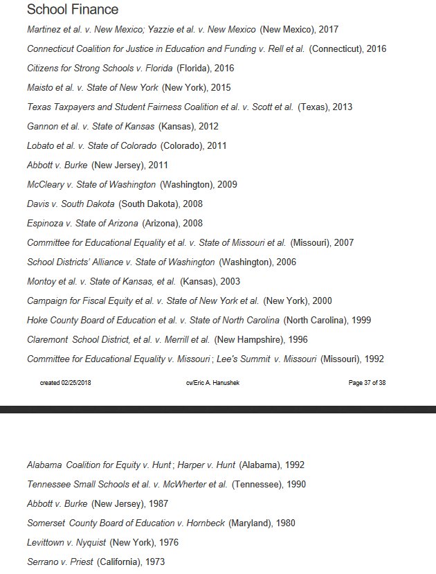 If you live, teach or attend public school in one of these states - and your public education system remains woefully inequitable and inadequate, send your thank you notes to: hanushek.stanford.edu/sites/default/…