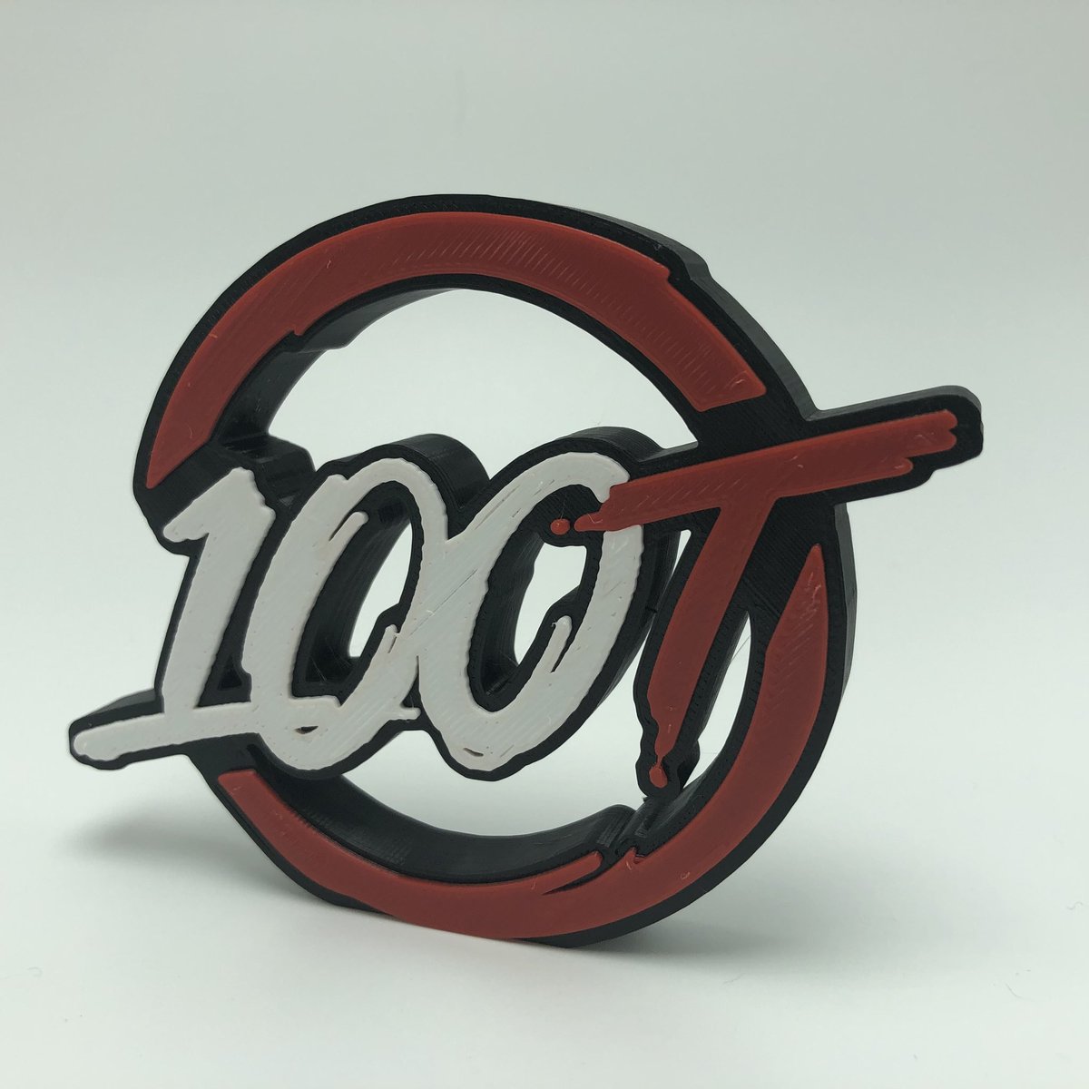 Quite possibly my favorite #3Dprinted logo I’ve done. <a href="/100thieves/">100 Thieves</a> logo looks so good. 😱#100thieves #3dprinting #3dprinter #HonorAmongThieves #100T

Giving away full set at the end of May. RT &amp; Follow