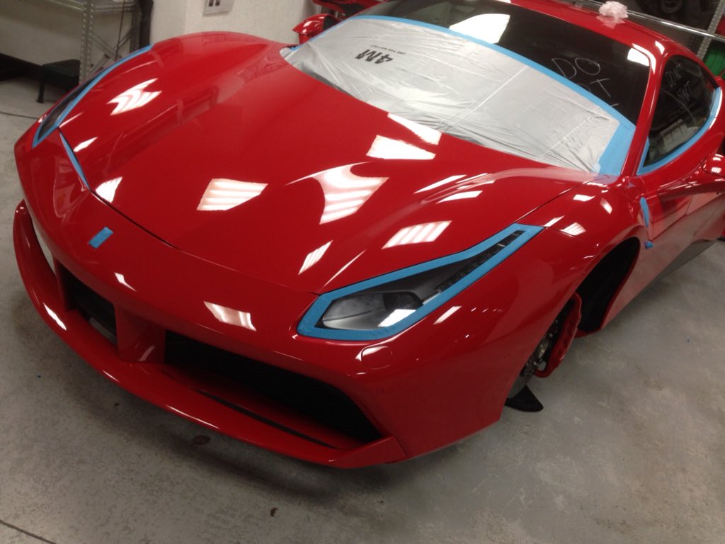 intmotorgroups's tweet photo. ☮️ #ferrari488 #having some detailing at @westlondondetailing  #wheelsoff #ferrari #ferrariuk ferrariusa #ferrariaustralia #menzerna #ceramiccoating #paintcorrection #paintprotection https://t.co/PdHLO7oGEP