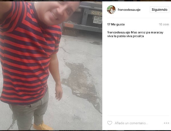 jesusmedinae's tweet photo. ¡Atención! Con el carnet de la patria no tienes derecho a estos lujos, pero como este es un chavista enchufado y fanfarrón al que le gusta mostrar sus riquezas de los negocios que hace "vendiendo arroz" de la empresa Proalca. Se lo presentamos se llama Franco De Azuaje. https://t.co/DzMhQgx2bu