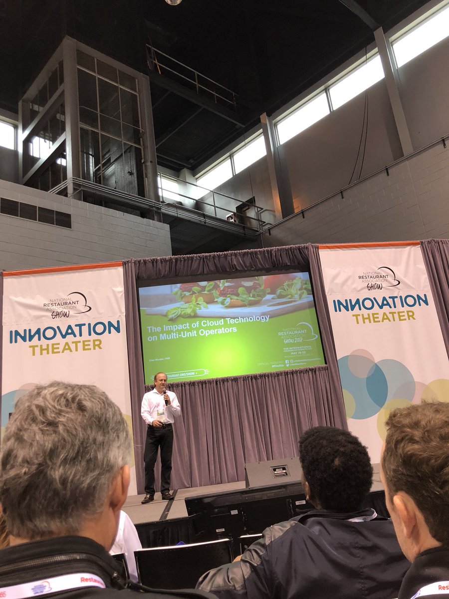 Learning about the benefits of #cloud #pos systems #nrashow2018 Innovation Theater booth 5575