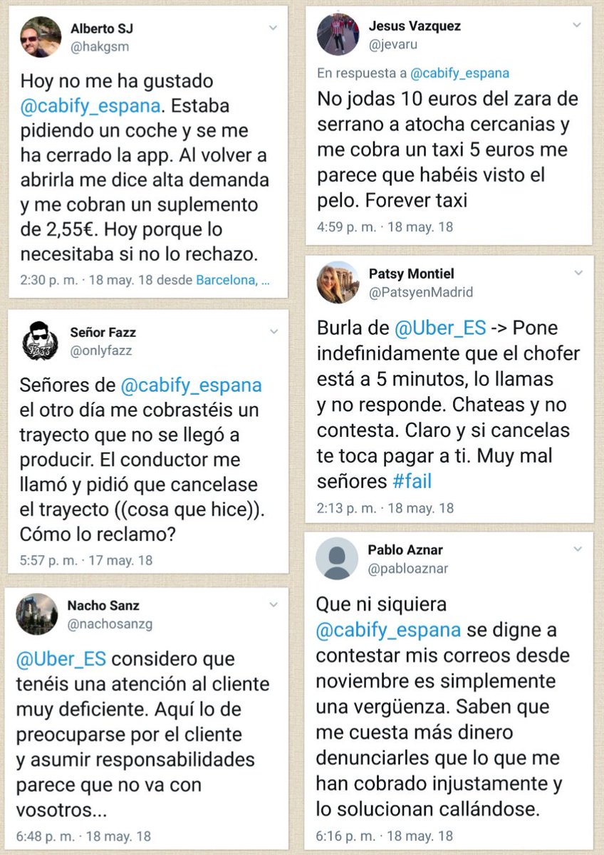defensadeltaxi's tweet photo. 212 @sanidadgob @facua @consumidores @DefensorPuebloE @consumorg @CECUmadrid Elevación SORPRESIVA de precios; PROHIBIDO CANCELAR (Bajo Ningún Concepto); PROHIBIDO QUEJARSE (Bueno, quejarse se puede, pero... NI CASO) #Uber #Cabify #QuejasVTC #EstafaCabifyUber https://t.co/yOZ5JZXhiq