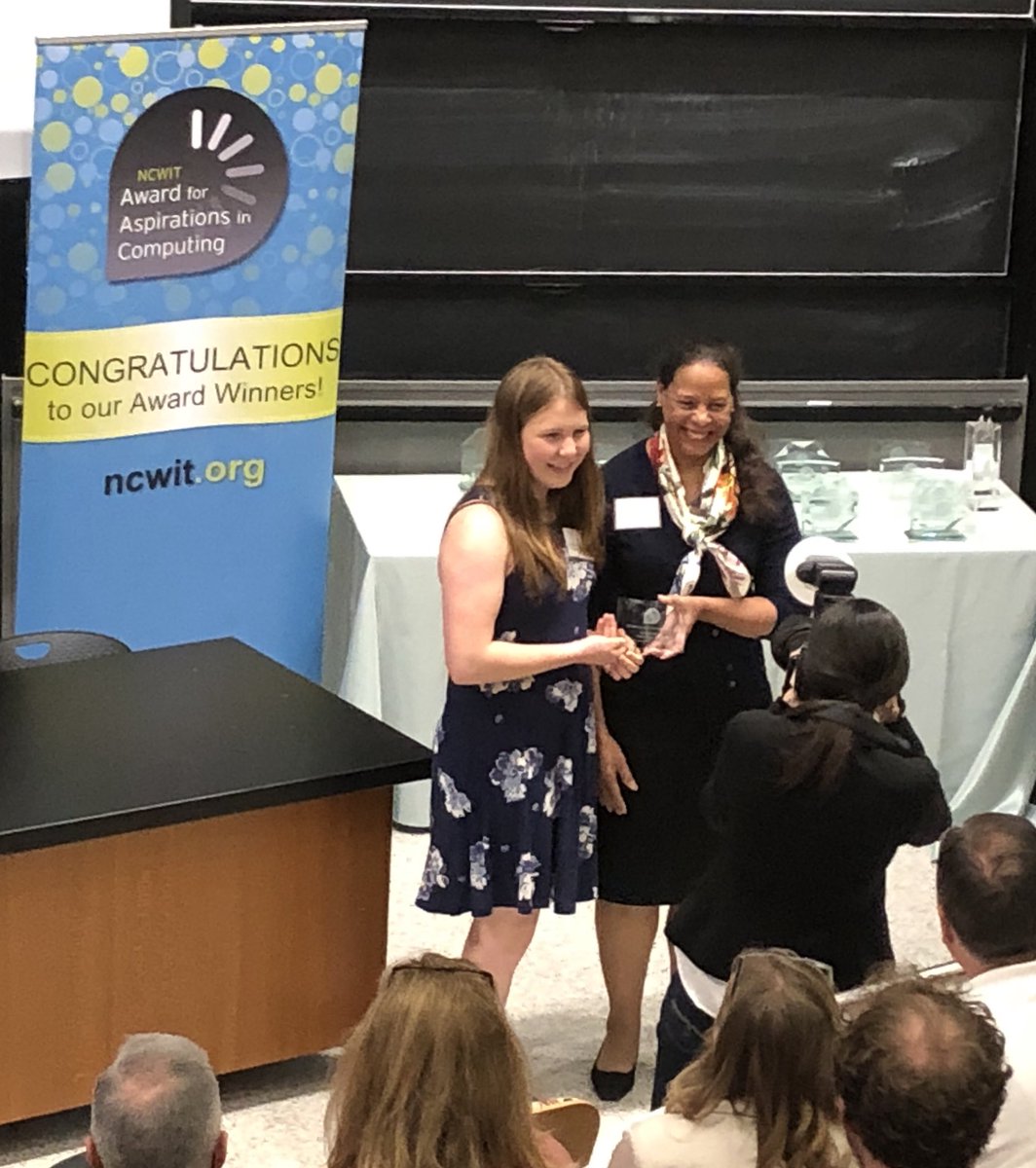 Inspiring morning @ MIT watching HHS student Sierra Schlussel receive her <a href="/NCWITAIC/">NCWITAIC</a> award! Nice work Sierra!! #aspirations in #computing #nationalcenter for #womenandtechnology