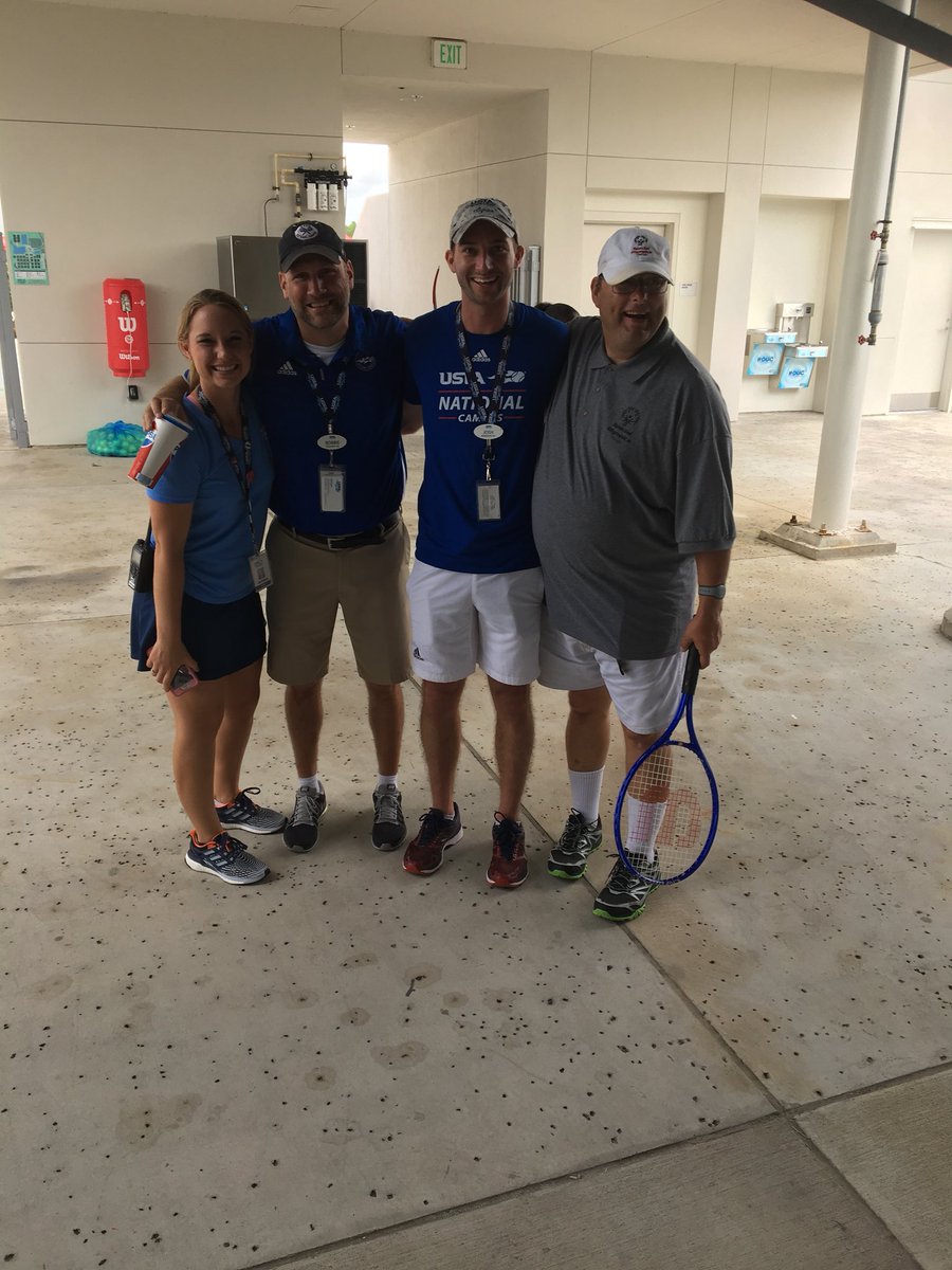 TimCassTennis's tweet photo. Incredible day with @soflinfo for their State Summer Games, National Level 2’s, and @USTAFlorida! Exciting to have so many great events at the #NationalCampus! https://t.co/MrEnqDEPWF