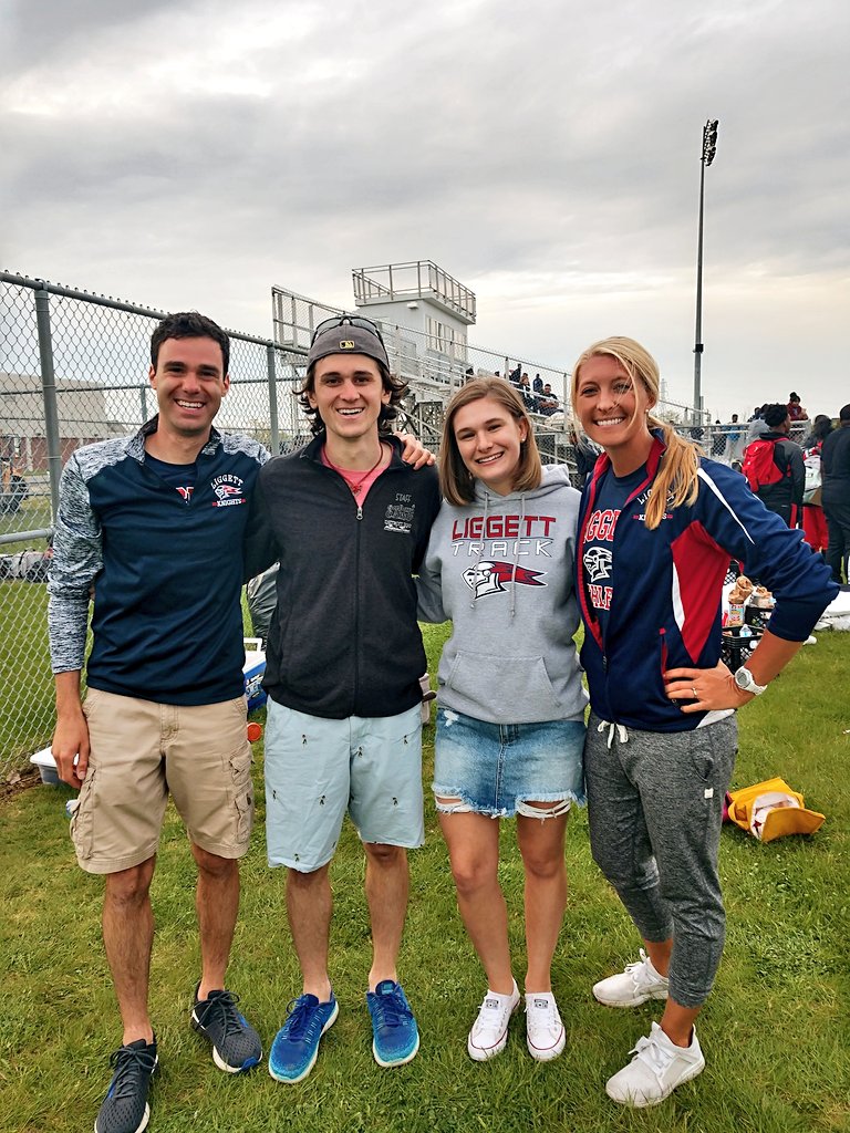 Bachman_L's tweet photo. So thankful for these AWESOME alumni who came out to support our team at our Regional meet this weekend! Love this crew so much.❤️ So good to have them back! @M_Demsey @uniliggett #TrackSquadforLife #recordbreakers #MDspecial #LightTheFire🔥#liggettathletics https://t.co/leGQ18c9jC