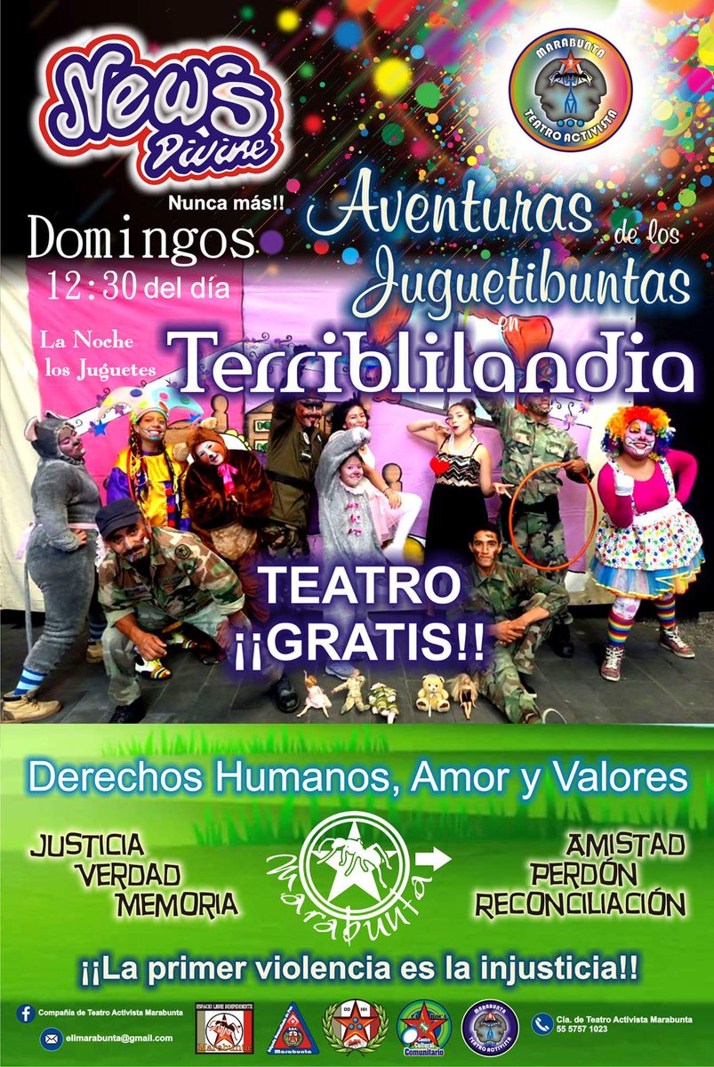 Te INVITAMOS a la obra de teatro Musical: "La Noche de los Juguetes en Terriblilandia" Domingos a las 12:30 en el <a href="/memorialnewsdiv/">Memorial News Divine</a> Asiste!! Comparte!! Difunde!!