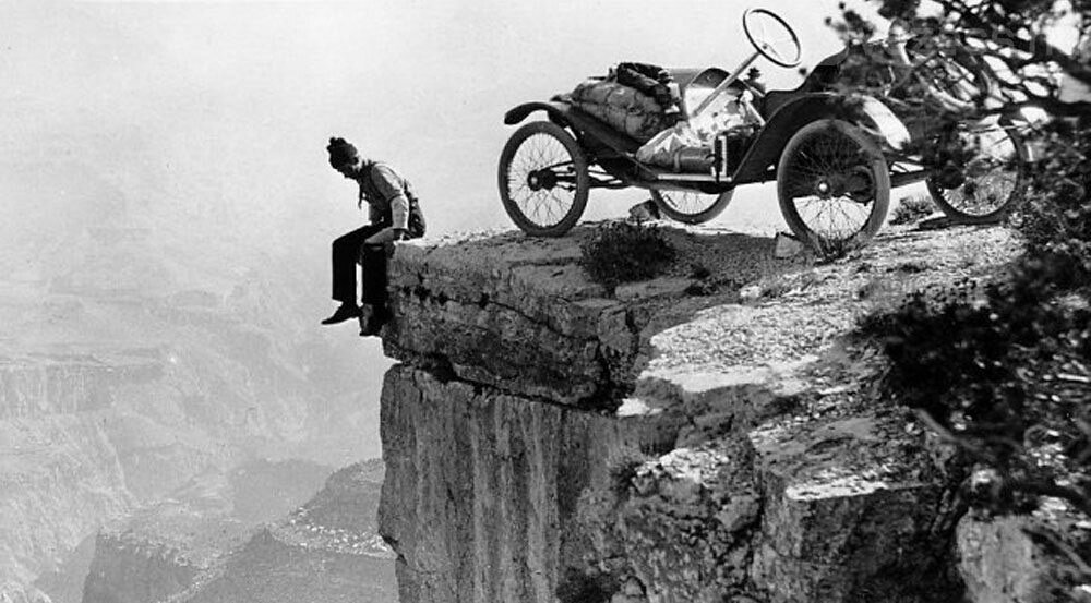 BankruptnBroke's tweet photo. Parking at the Grand Canyon. 1914 https://t.co/MLVZdex387