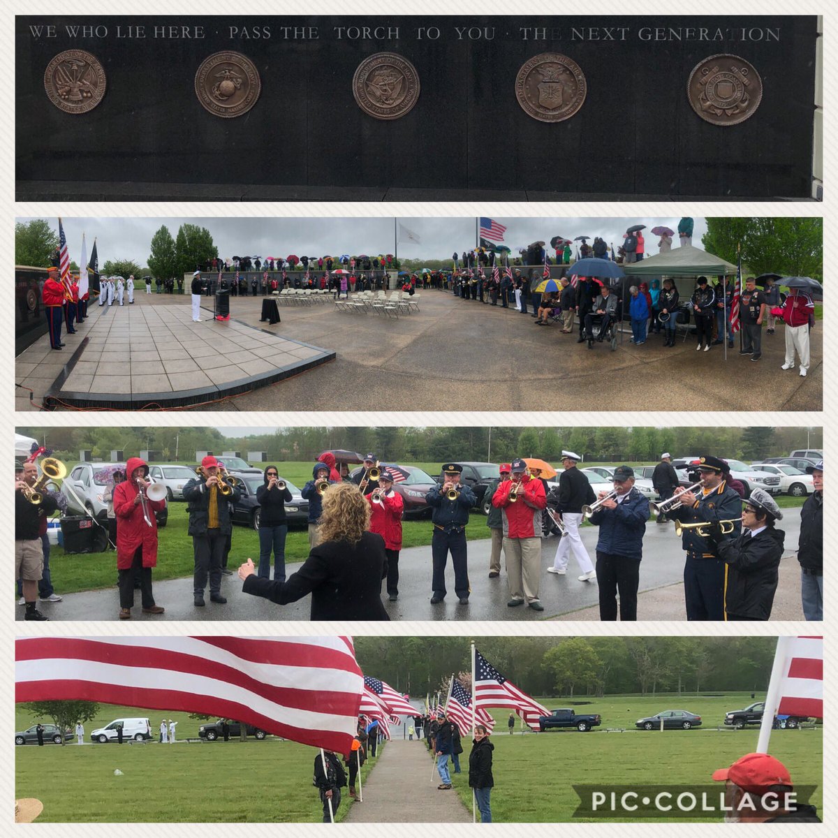 RIVetsDirector's tweet photo. #ArmedForcesDay celebration continues across the Ocean State! #Echotaps at our @RIVeterans Memorial Cemetery this afternoon to honor & thank all members of our armed forces for their sacrifice, commitment & excellence - #HonorThoseWhoServe https://t.co/cdN8m8zEcQ