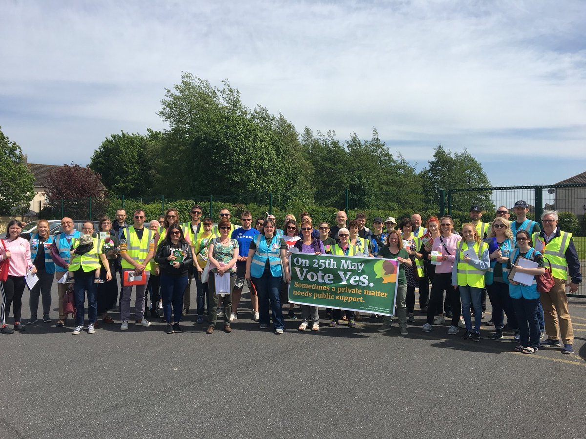 Athy4Repeal's tweet photo. An amazing turnout for our super canvass today! We got ALL of Athy &amp; surrounding areas done!!! 😃🤗🙌🏼 

We’re SO grateful to everyone who showed up to make it an exceptional canvass! You’re all heroes! 👏🏻👏🏻 THANK-YOU, from all the Athy crew! 💛 #TogetherForYes #RepealThe8th https://t.co/z7eRr5HI9C