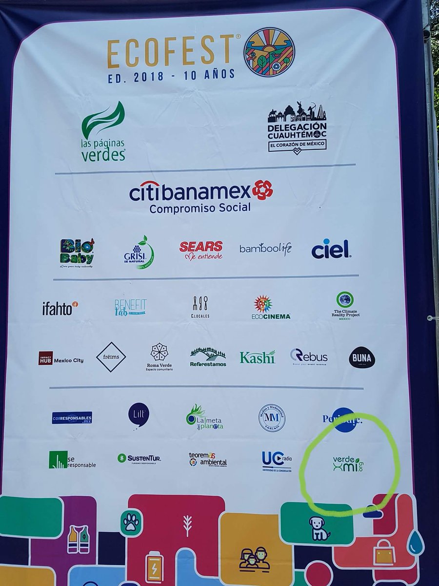 VerdeXMi's tweet photo. Verde x Mi presente en#Ecofest!
18 y 19 mayo Corredor A. Obregon. https://t.co/VYL9Aqo41V