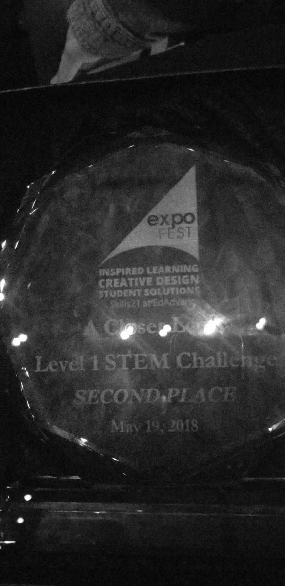 Second place in the level 1 STEM category. We are so thankful for this incredible oppurtunity and we cant wait for next year!! ❤ @ecskills21 @_MrGardner_ #destresseffect