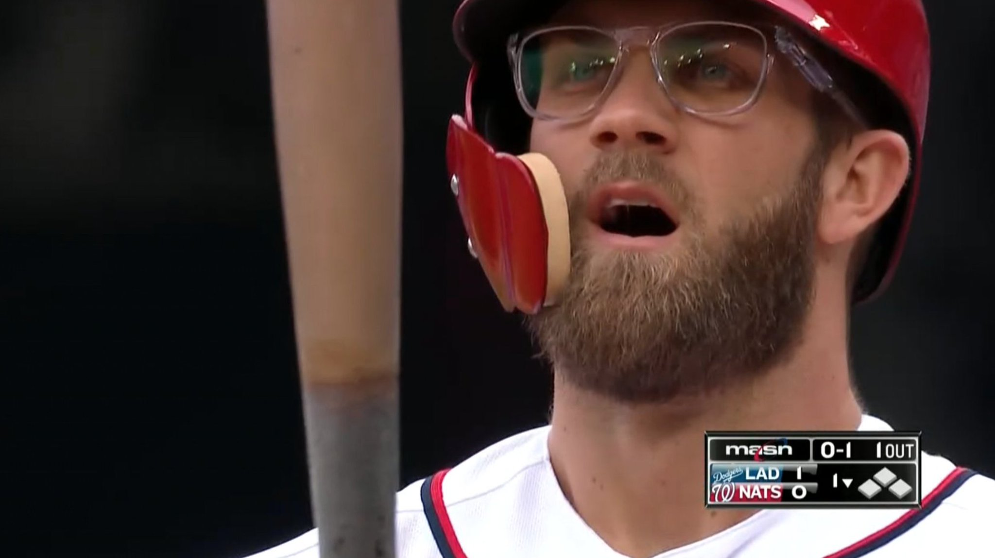 For The Win on X Bryce Harper wore regular glasses in a game, and the
