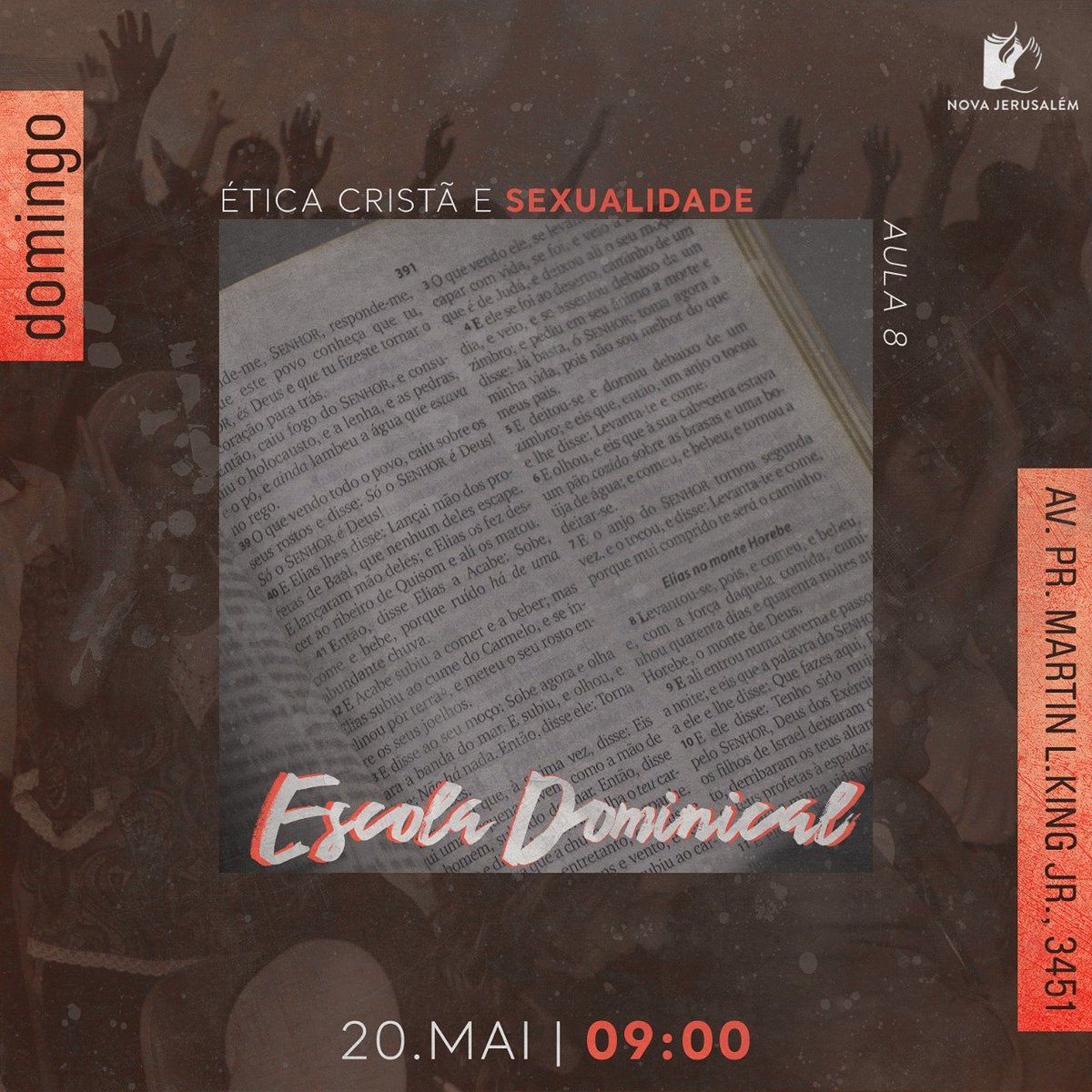 vemprajerusalem's tweet photo. Amanhã teremos mais um assunto polêmico dessa revista que aborda a visão bíblica, pautada na ética cristã de diversos assuntos da atualidade. Traga a sua família, pois é muito importante estarmos prontos para este tempo que vivemos!
#VemPraJerusalem #VemPraEBD https://t.co/AvsinfutcL