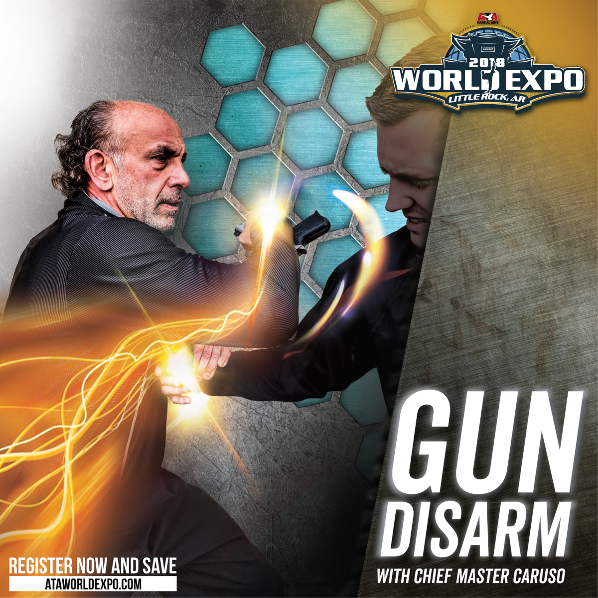 ATAMartialArts's tweet photo. Knowing how to disarm a gun could save your life! Learn how to react in an intense situation during Chief Master Caruso's World's seminar! Register at https://t.co/lzLbY41apa!
#ATAMartialArts #ATAWorldExpo #ATAProtech #ATAStrong #MartialArts #ATA #GunDisarm #AlwaysTakeAction https://t.co/A3WmIdtWyM