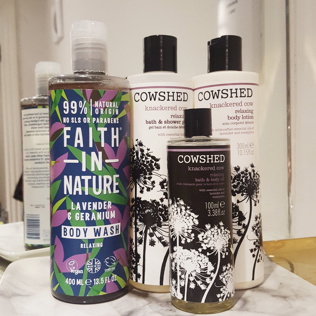 Last few days of uni = plenty of lavender🚿 #faithinnature #cowshed #bbloggers