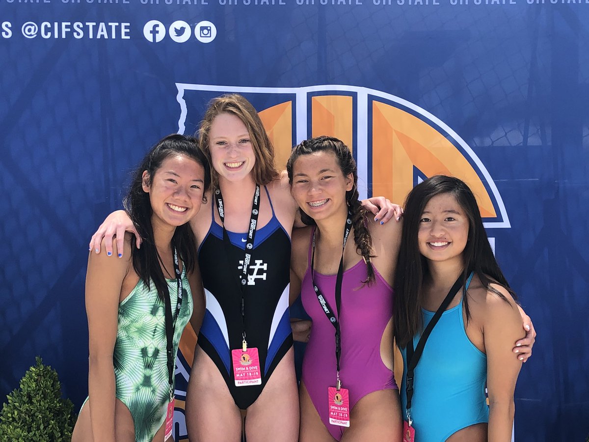 VCHS_Swim_Dive's tweet photo. Valley Christian girl's state championship 200 Medley relay team https://t.co/5TcIilYGzf