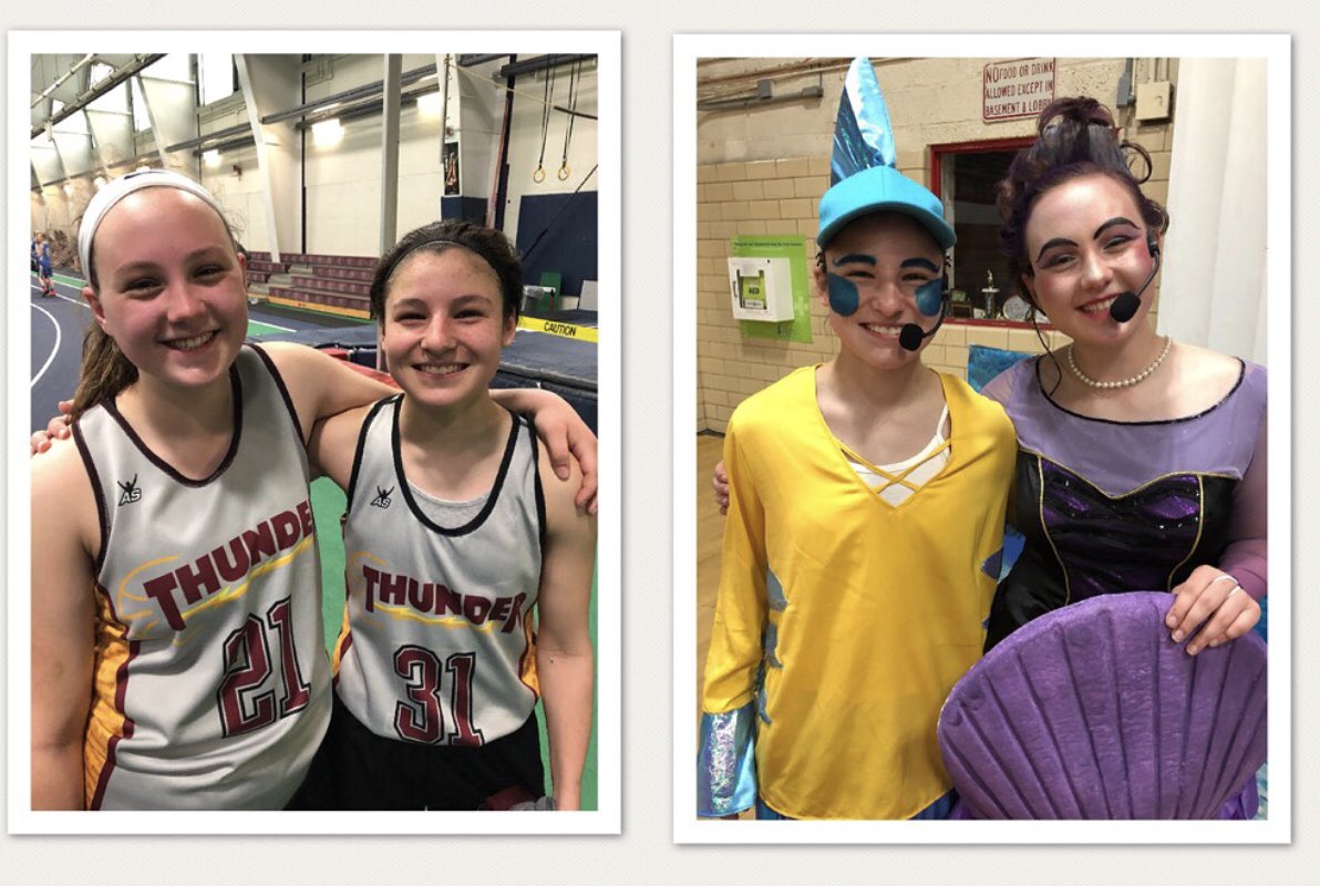 Ballers by day...actresses by night! Way to work on the court and in the arts Grace Davie (SHS ‘22) &amp; Jaylyn Bartolome (SHS ‘22)! Break a leg at your final show tonight! <a href="/GDavie05/">grace</a> #UrsulaTheSeaWitch #Flounder #FAMONTHREE