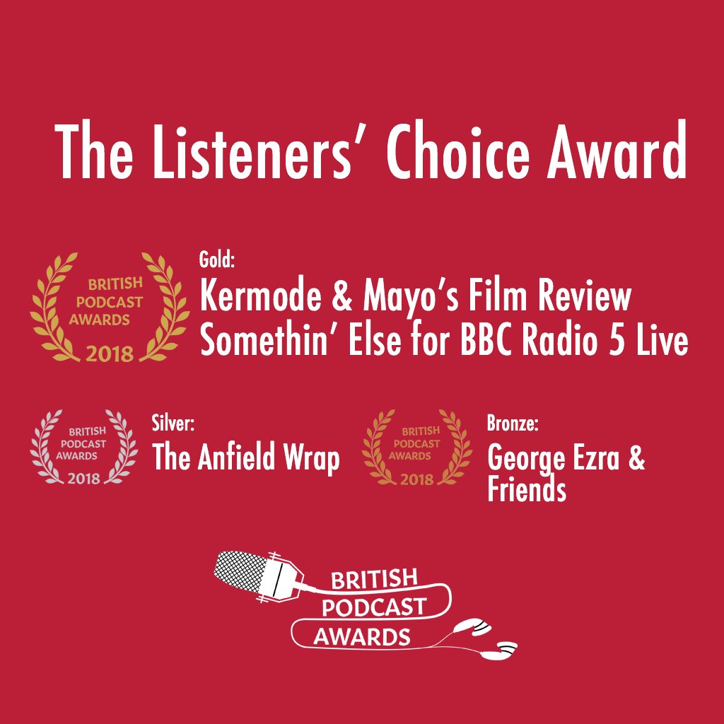 British Podcast Awards on Twitter "Here's our Listeners' Choice Award