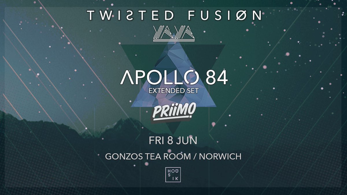 YAYA presents <a href="/twistedfusion15/">Twisted Fusion</a> w/ <a href="/apollo84music/">Apollo 84</a> &amp; <a href="/priimomusic/">PRiiMO</a> 
<a href="/GonzosTeaRoom/">gonzo's tea room</a> 
08/06/2018
22:00-03:30
facebook.com/events/4498497…