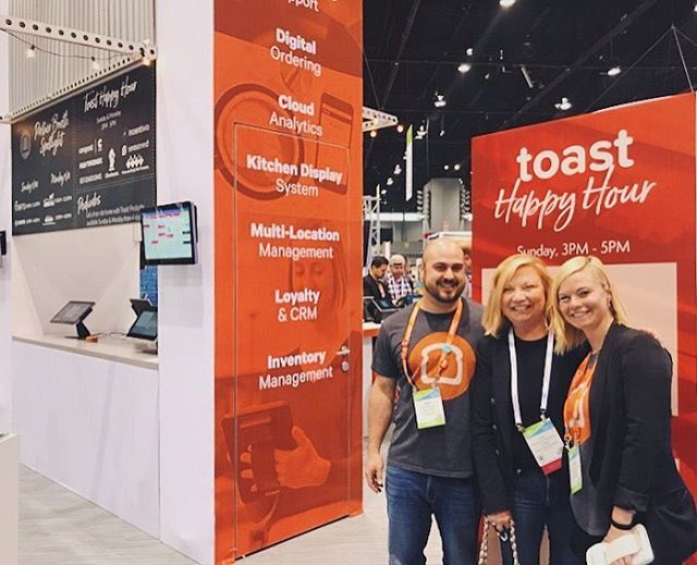 ToastTab's tweet photo. Day one of @nationalrestaurantshow is off to a great start! So awesome to see some of our customers, like @princepizzeria, stop by our booth to say hi and check out our new #ToastGo and upgraded kitchen display screens! We love meeting folks, so come by … https://t.co/aHsA0inqq0 https://t.co/PRYaQbmcdU