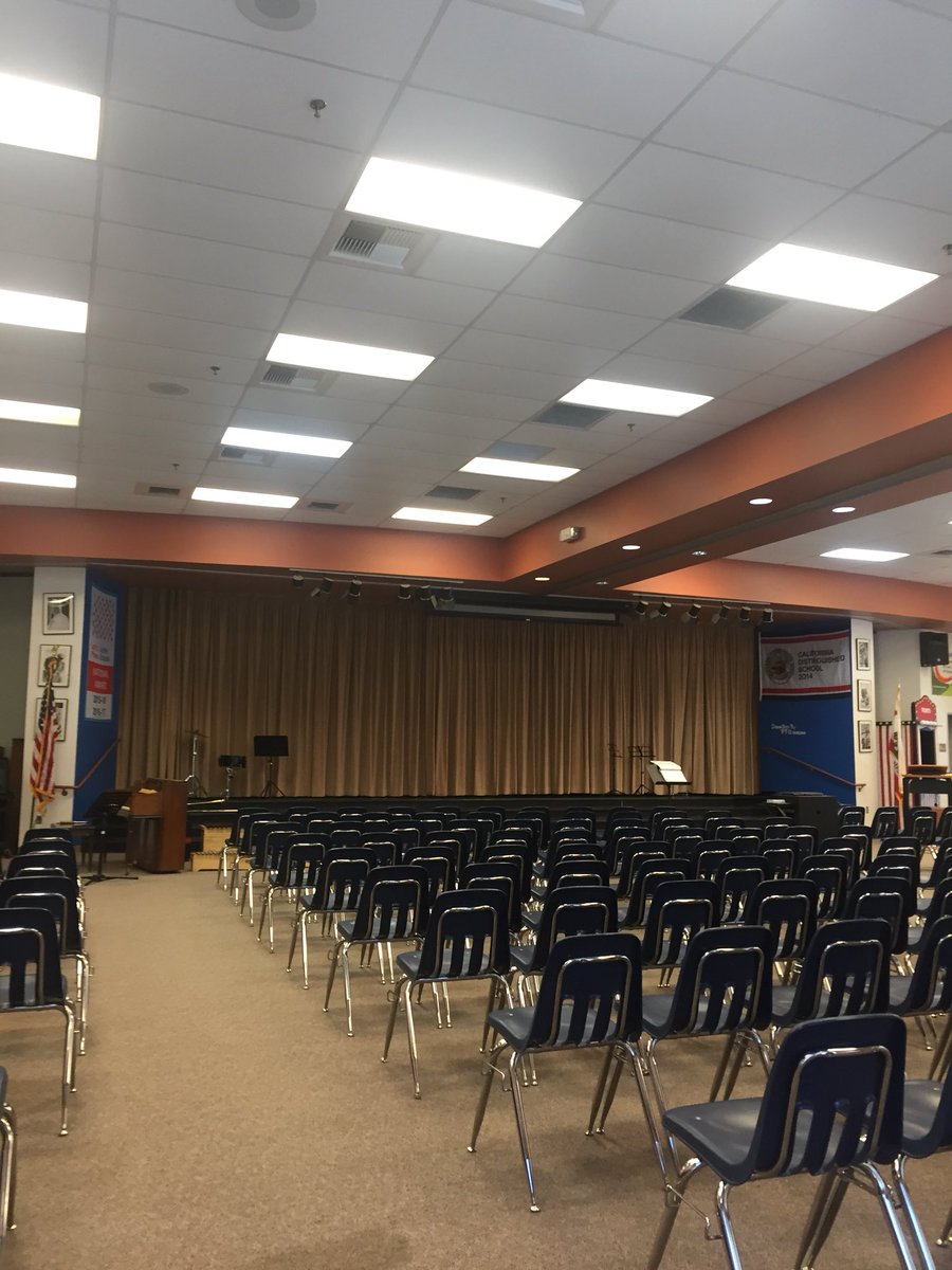 Getting set up and ready on a Saturday for the first school wide music showcase for Dr. Carreon.  Now we just need performers and an audience.:)