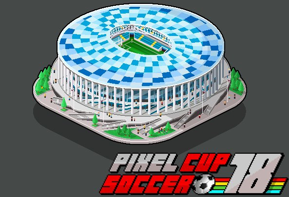 The miniature of Nizhny Novgorod Stadium for the selection menu of @PixelCupSoccer!! #gamedev #indiegame #retrogaming #pixelart #football #soccer #steam #ios #android #steam #madewithunity #screenshotsaturday @BatoviGames