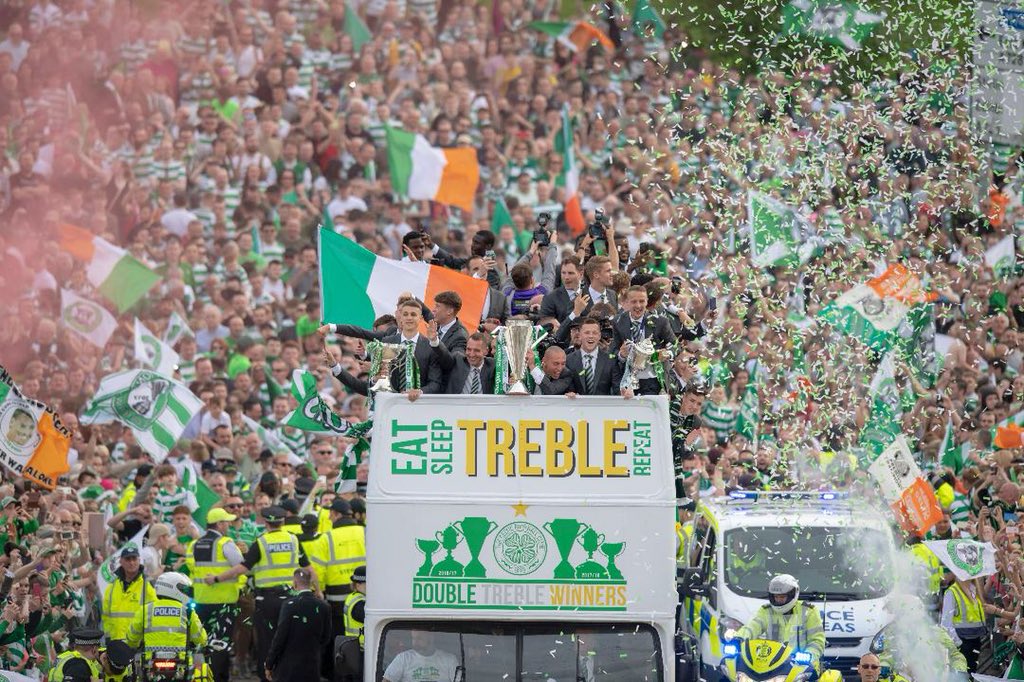 ETimsNet's tweet photo. On special days like today I always think about my Da who passed away yrs ago &amp; made Celtic a big part of my life. 
For all those loved ones in our lives who carried the Celtic torch and are no longer with us...today was for you 🍀#DOUBLETREBLE https://t.co/2xVw94TH2i