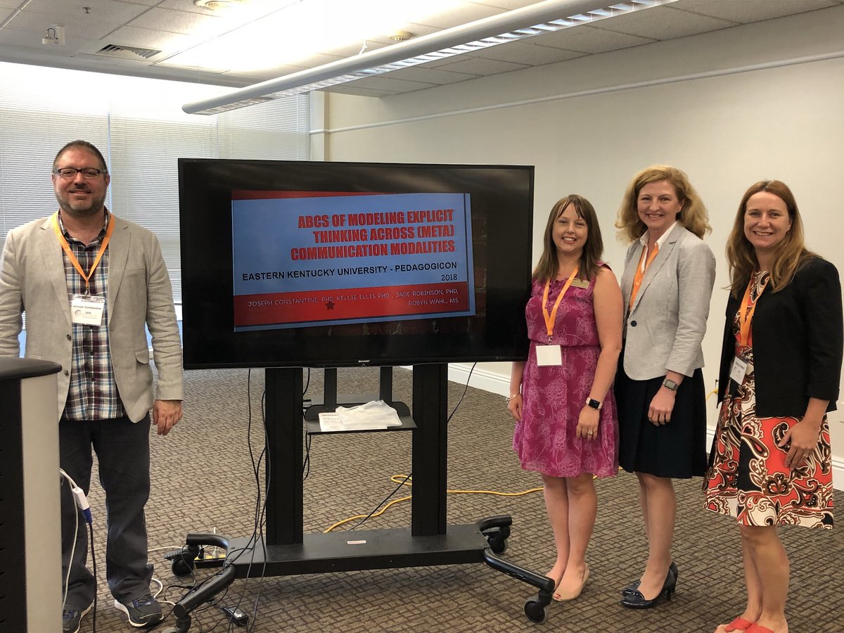 EKU_CSD's tweet photo. Fun group of #EKUSLP faculty presenting at #Pedigogicon2018 https://t.co/d5dP18Gu8b