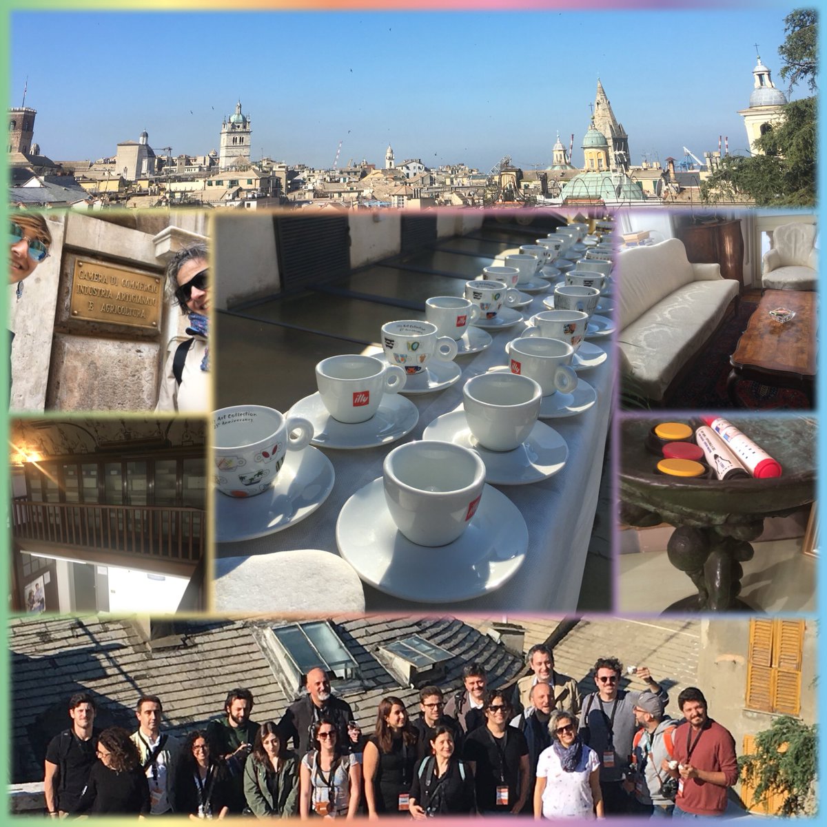 pidgenova's tweet photo. #wakeuprolli Quando ricapita una colazione sulla terrazza segreta di PalazzoTobiaPallavicino 😱 Dai tetti di #Genova alle “segrete” in una #CamComGe vuota 🤩 @GenovaEventi @oMugugnoZeneize @SEGRETIvicoli Grazie a tutti i bloggers in particolare @matchalattevlog @mochileros_org https://t.co/8Bs79DZfEz