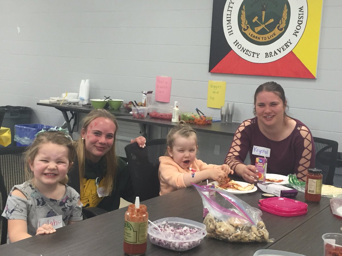 Making pizzas with former, current, and future Wildcats. We had a blast today! #Opeongos50th #OpeongoProud #Weloveourschool