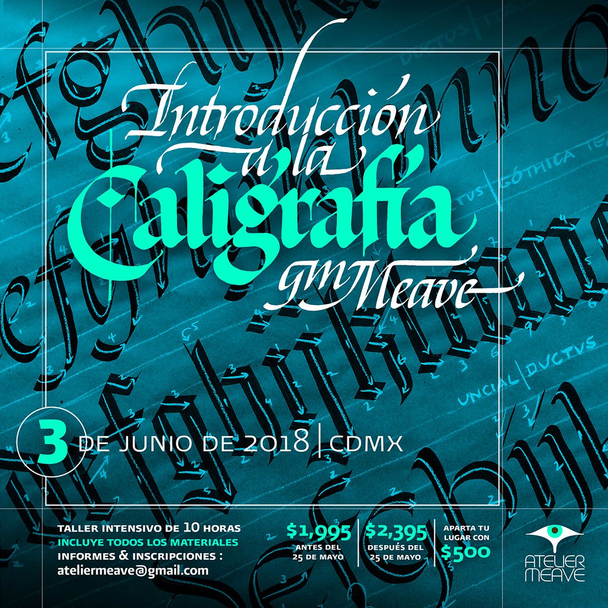 El curso esencial de Caligrafía en México. Inscríbete ya: facebook.com/gabrielmeave/p…