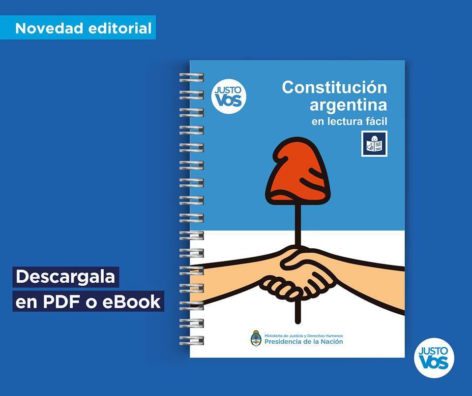 La Constitución Nacional es el documento más importante de la República Argentina. Por primera vez se edita con la técnica de lectura fácil para que sea accesible para tod@s.
Podés descargar la versión acá 👉 goo.gl/o33KRP