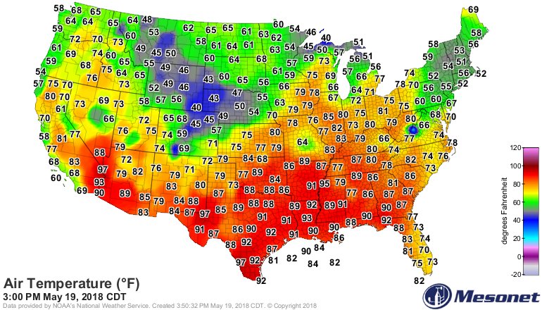 Nebraska Weather. Yes I am talking to you. There's something seriously wrong with you since early April. It's mid afternoon May 19 &amp; only 43°F in W, Neb. It's not funny anymore. Lincoln's high was at midnight,temps have fallen all day into the 50's. Stop your weather antics NOW!