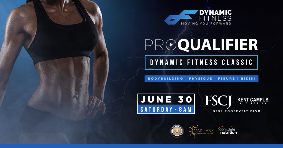CompleteJax's tweet image. Join us at Dynamic Fitness’ Pro-Qualifier this June at the @FSCJ_Official Kent Campus Auditorium! Mark your calendars, get your tickets, and be sure to stop by the #completenutrition Jacksonville table at the show to say hello! @CNheadquarters #proqualifier #weightlifting