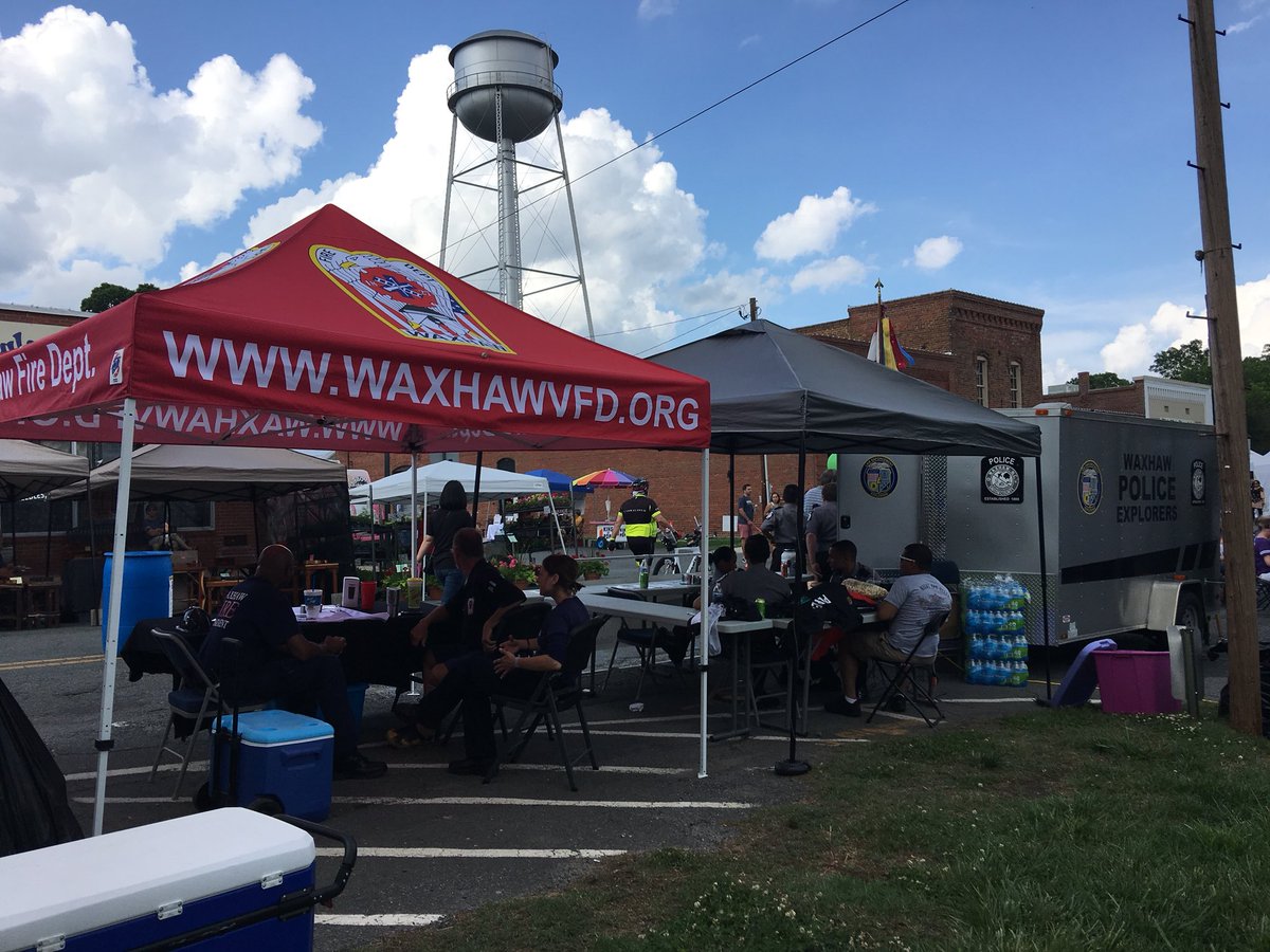 Members participating in the <a href="/TownofWaxhawNC/">Town of Waxhaw</a> Spring Festival providing EMS and information about <a href="/WaxhawVFD/">Waxhaw Volunteer Fire Department</a> for all attendees.