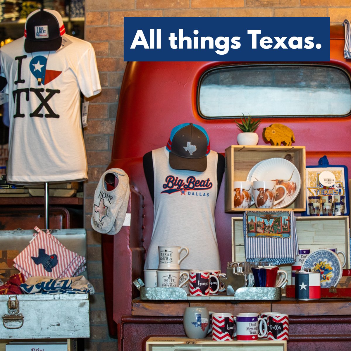 BigBeatDallas's tweet photo. Be sure to stop by BB's Marketplace before you leave. Our shop has everything you need to wear your Texas pride proudly. https://t.co/kcnA4UYt9F